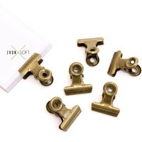 6 Metall Clips Antik Gold 22 Mm von IronLoftCo