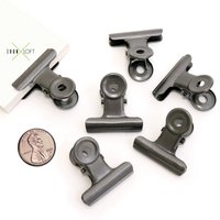 6 Metall Clips Antik Silber 31 Mm von IronLoftCo