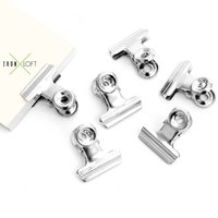 6 Metall-Clips Glanzsilber 22 Mm von IronLoftCo
