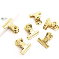 6 Metallklammern Bright Gold 22 Mm von IronLoftCo