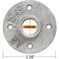 Industrielle Rohr-Hardware - 3/4 "Flansch von IronLoftCo