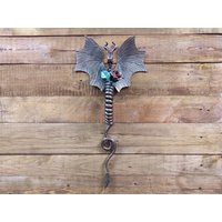 Drachen Türgriff, Metallgriff, Handgeschmiedeter Griff, Scheunen Türdekor, Schmiedeteile, Metallgeschmiedeter Griff von IronUA