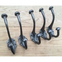 5Er Pack Gefüttert Gusseisen Rustikale Hut - Und Garderobenhaken Vintage Retro Alte Antike Hängehaken Klammern Antique Iron von IronmongeryWorld