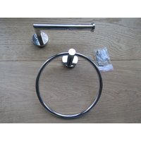 Geschliffener Edelstahl Badeaccessoires Handtuch Ring Toilettenrolle Halter Ständer Robe Haken von IronmongeryWorld