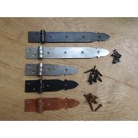 Paar Arrow Gurt Stahlscharniere Rustikale Vintage Alte Retro-Stil Möbel Decke Box Truhe Schatulle Dekorative Scharniere von IronmongeryWorld