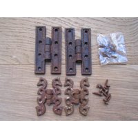 Paar Vintage Rustikal Gusseisen Gothic Old Style Schrank Türseil H Scharniere von IronmongeryWorld