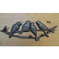 Vögel Auf Ast Gusseisen Rustikal Vintage Old Style Schlüssel Hundeleine Leine Haken Shabby Chic Schlüsselhalter Hakenleiste Schlüsselbügel von IronmongeryWorld
