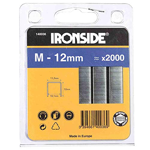 Ironside 140036 Kla mmern 12 mm Typ M Inhalt: 2000 Stück von Ironside