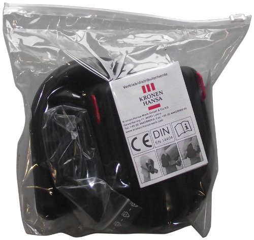 Ironside 166101 Knieschoner, schwarz aus Polyurethan Schalenform, mit Elastik-Bändern von Ironside