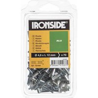Blindnieten 4,8x12mm 70 Stk Nieten Dichtnieten Befestigung Nägel Schrauben neu von Ironside