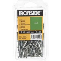 Ironside - Blindnieten 4,8 x 20 mm Aluminium, Verpackungsinhalt: 60 Stück Ironside - Blindnieten 4,8 x 20 mm Aluminium, Verpackungsinhalt: 60 Stück von Ironside