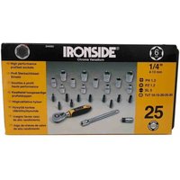 Ironside - Steckschlüssel + Bitsatz 6,35mm (1/4), 25-teilig von Ironside