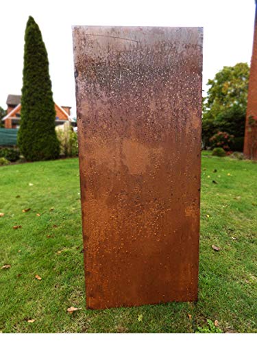 Irony24 Edelrost Sichtschutz 150 x 62 cm Blank inkl. Bodenanker von Irony Industrial Design GbR