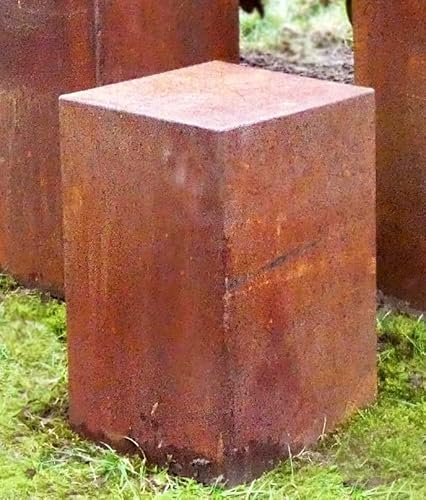 Edelrostsäule Stele Blumentopf Ständer Schlichtes Design (40cm) von Irony Industrial Design