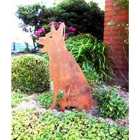 Edelrost Schäferhund Gartenstecker von Irony24