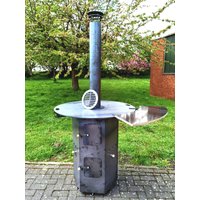 Feuersäule Säule Feuertonne Für Feuerplatte Plancha Grillplatte Komplettpaket von Irony24