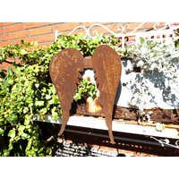 Flügel Engelsflügel Edel Rost Metall Garten Blumen Deko von Irony24