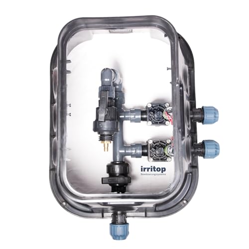 IRRITOP 2er Ventilbox Standard Verteiler Hunter PGV 101 Magnetventile Bewässerung für Ø25mm PE-Rohr (Montierbar) (Dichtung O-Ring) von IRRITOP
