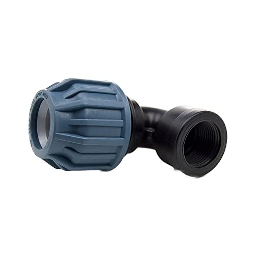 PP Fitting PN16 Winkel IG Ø20 mm x 3/4' Verschraubung für PE-Rohr, Klemmfitting - DVGW Trinkwasser, Bewässerung von IRRITOP