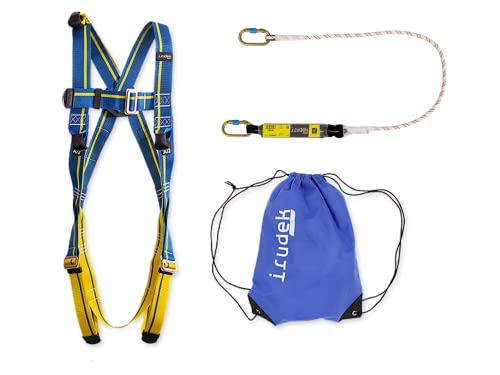 Irudek Apeninos Fallschutzsystem, Sicherheitsgurt, Stahl, Nylon, Blau, Unisex, Erwachsene, Berufsgenossen, Fallschutzsystem von Irudek