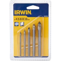 Wiertło do szkła komplet 5szt. (4,5,6,8,10 mm) - Irwin von Irwin