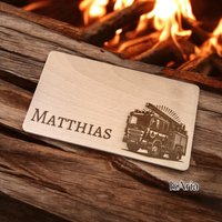 Frühstücksbrett/Schneidebrett/Feuerwehr/Mit Namen/Holzbrett/Frühstücksbrettchen/ Feuerwehrauto/Personalisiert/Geschenk Feuerwehrmann von IsAriaHerzUndFaden