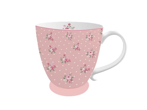 Isabelle Rose - Becher/Tasse - Provence - Röschen und Pinkte auf rosa von Isabelle Rose