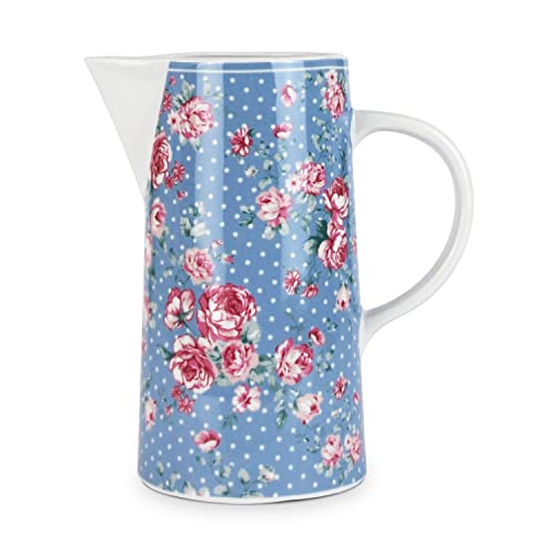 Isabelle Rose Krug aus Porzellan Shabby Chic Retro Karaffe Julia Fiori 1L 5149 von Isabelle Rose