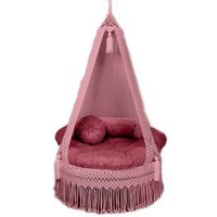 Makramee-Erwachsenenschaukel Hergestellt Aus Makramee-Schnur Und Eisenmetall | Boho Makramee Schaukel Terrasse Ottomane von IsarInternational