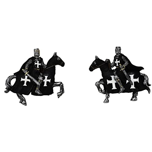 2er Set Magnete Ritter auf Pferd schwarz-weiß 2er Set Magnete Ritter auf Pferd schwarz-weiß von Isideco