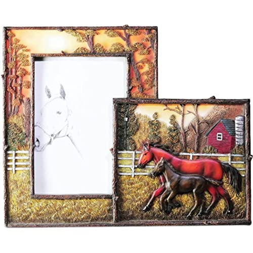 Isideco Bilderrahmen Wald mit Pferde Reliefbild von Isideco