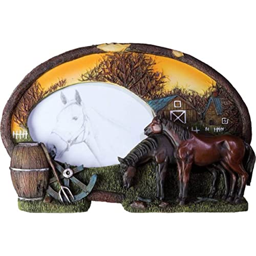 Isideco Bilderrahmen oval mit Pferde auf dem Hof Isideco Bilderrahmen oval mit Pferde auf dem Hof von Isideco
