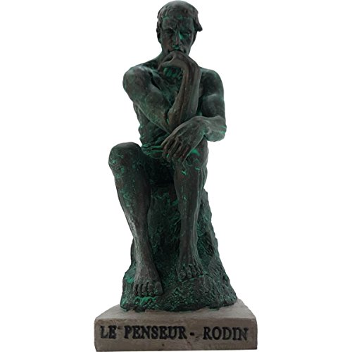 Isideco Der Denker - kleine bronzierte Statue 15cm nach Auguste Rodin von Isideco