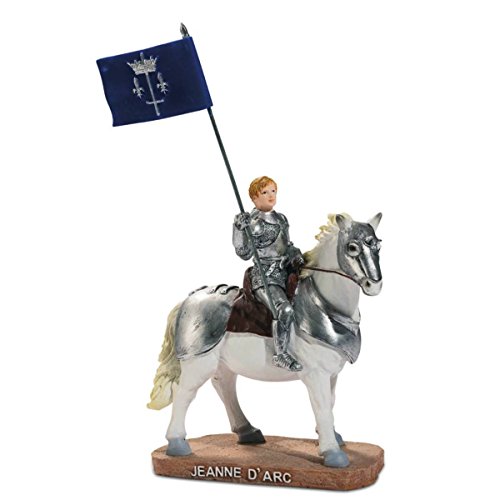 Isideco Jeanne d’Arc auf Pferd mit ihrer Flagge - Johanna von Orleans von Isideco