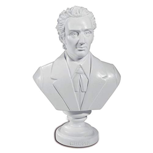 Isideco Kleine Büste Frederic Chopin, Polyresin, SCULPTURE, Büste, Weiß, 3404840111 von Isideco