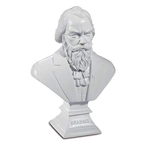Isideco Kleine Büste Johannes Brahms, Polyresin, SCULPTURE, Sculptur, Klassisch, Weiß, Musik, 12.5x9x4.5cm von Isideco