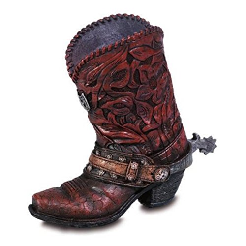 Isideco Spardose Westernstiefel Dunkelbraun verziert 15cm von Isideco