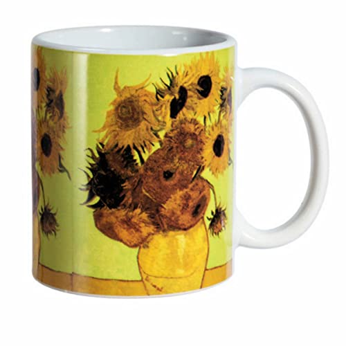 Isideco Tasse - Sonnenblumen nach Van Gogh, Keramik, Klassisch, 12x10x8,5cm, Mehrfarbig mit Gelb, Zuhause, Heißgetränke von Isideco