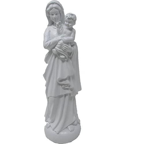 Isideco Weiße Figur heilige Madonna mit Kind 15cm von Isideco