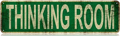 IskadO Schild Neuheit Thinking Room Decor Thinking Room Straßenschild Wandkunst Dekor für Zuhause Bauernhaus Bar Cafe Man Cave 40 x 10 cm Aluminium IskadO Schild Neuheit Thinking Room Decor Thinking Room Straßenschild Wandkunst Dekor für Zuhause Bauernhaus Bar Cafe Man Cave 40 x 10 cm Aluminium von IskadO