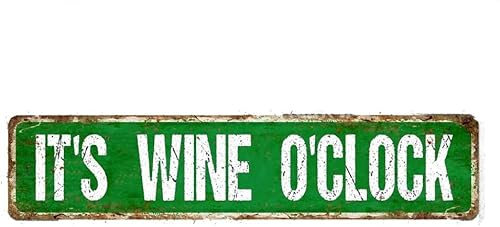 It's Wine O'clock Schild Neuheit It's Wine O'clock Decor It's Wine O'clock Straßenschild Wandkunst Dekor für Zuhause Bauernhaus Bar Cafe Man Cave Straßenschild 40 x 10 cm It's Wine O'clock Schild Neuheit It's Wine O'clock Decor It's Wine O'clock Straßenschild Wandkunst Dekor für Zuhause Bauernhaus Bar Cafe Man Cave Straßenschild 40 x 10 cm von IskadO