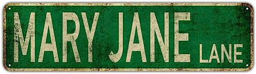 Mary Jane Lane Schild Neuheit Mary Jane Decor Mary Jane Straßenschild Wandkunst Dekor für Zuhause Bauernhaus Bar Cafe Man Cave 40,6 x 10,2 cm Mary Jane Lane Schild Neuheit Mary Jane Decor Mary Jane Straßenschild Wandkunst Dekor für Zuhause Bauernhaus Bar Cafe Man Cave 40,6 x 10,2 cm von IskadO