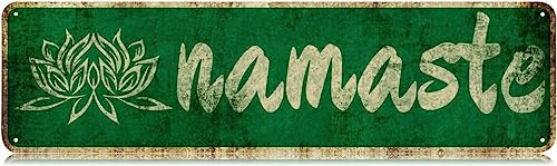 Namaste Schild Neuheit Namaste Dekor Namaste Straßenschild Wandkunst Dekor für Zuhause Bauernhaus Bar Cafe Man Cave 40 x 10 cm Namaste Schild Neuheit Namaste Dekor Namaste Straßenschild Wandkunst Dekor für Zuhause Bauernhaus Bar Cafe Man Cave 40 x 10 cm von IskadO