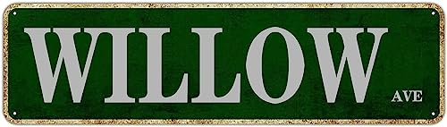 Willow Ave Schild aus Weidenholz, Straßenschild, Wandkunst, Dekoration für Zuhause, Bauernhaus, Bar, Café, Männerhöhle, 40,6 x 10,2 cm Willow Ave Schild aus Weidenholz, Straßenschild, Wandkunst, Dekoration für Zuhause, Bauernhaus, Bar, Café, Männerhöhle, 40,6 x 10,2 cm von IskadO