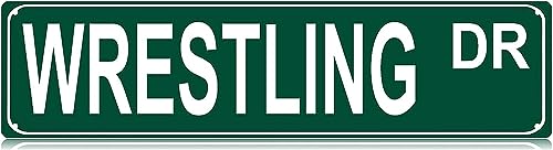 Wrestling Dr Schild Neuheit Wrestling Dekor Wrestling Straßenschild Wandkunst Dekor für Zuhause Bauernhaus Bar Cafe Man Cave 40 x 10 cm Wrestling Dr Schild Neuheit Wrestling Dekor Wrestling Straßenschild Wandkunst Dekor für Zuhause Bauernhaus Bar Cafe Man Cave 40 x 10 cm von IskadO