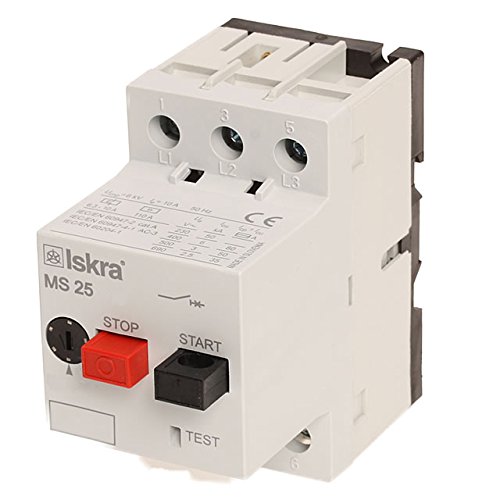 ISKRA Motorschutzschalter MS25 - 1,6 A, Überlast- und Kurzschlussschutz, Phasenausfallempfindlichkeit, für AC-Elektromotoren | Art.Nr.: 4073.5106 von Iskra