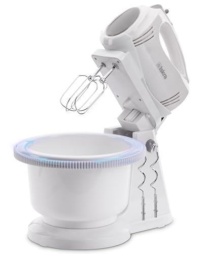 Iskra Handmixer mit Behälter, Mixer Handrührer mit Turbo Funktion und Drehbehälter 300 Watt von Iskra