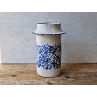 Blaue Und Weiße Blumenvase Handgefertigt, Handgefertigte Vase Für Blumen, Gastgeschenk von IslaClayCeramics