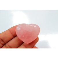 Rosenquarz-Herz - Liebe Und Mitgefühl, Natürliches Rosa Kristallheilung, Herzstein, Rosenquarz-Edelstein, Liebes-Taschenstein von IslamGemandMinerals