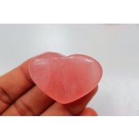 Rosenquarz-Herz - Liebe Und Mitgefühl, Natürliches Rosa Kristallheilung, Herzstein, Rosenquarz-Edelstein, Liebes-Taschenstein von IslamGemandMinerals